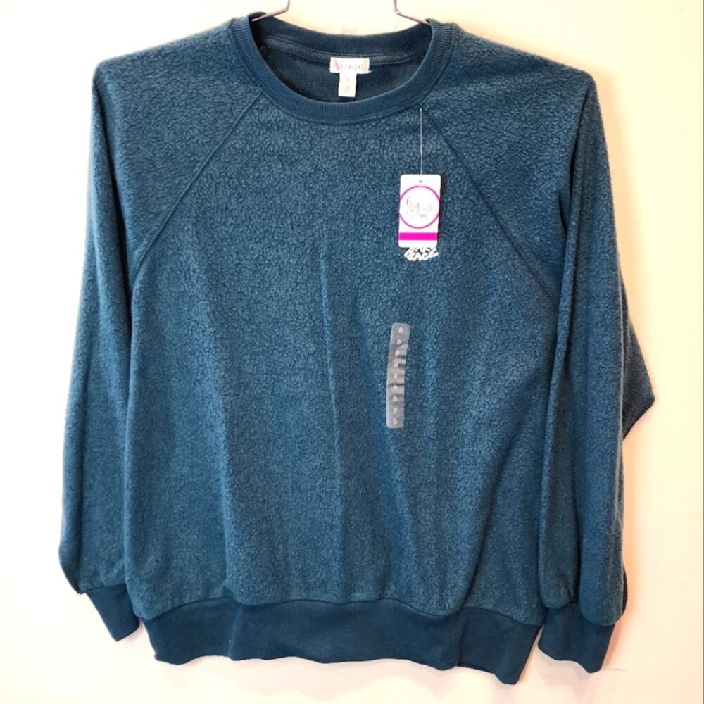 Flirtitude New Teal Green Sweatshirt Oversized Long Sleeve Top Size‎ S